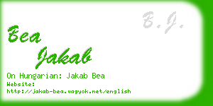 bea jakab business card